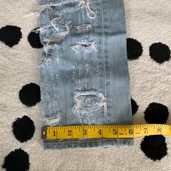 Rag & Bone The DRE Distressed Thrashed Denim Light Wash Jeans - Picture 15 of 16